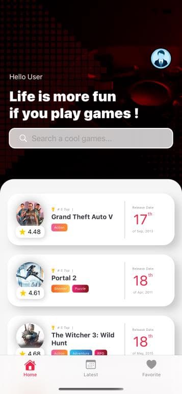 Brick Game List App Screenshot 2